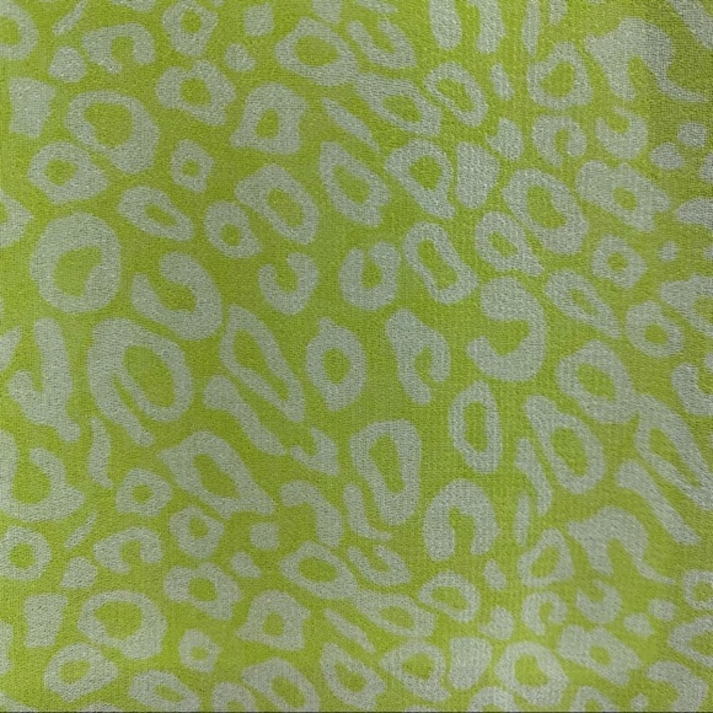Banana Republic neon yellow animal print sheer button down shirt - Picture 9 of 14